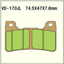 Vesrah Sintered Brake Pads VD170JL Alt: AX35390