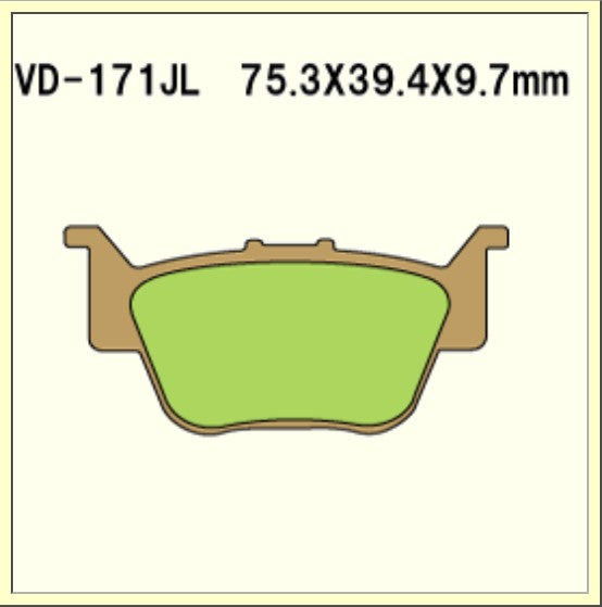 Vesrah Sintered Brake Pads VD171JL Alt: AX35373 GF243