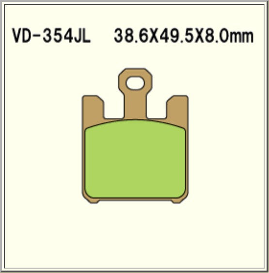 Vesrah Sintered Brake Pads VD354JL 4pcs/set Alt: AX35369
