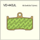 Vesrah Sintered Brake Pads VD443JL Alt: AX35347