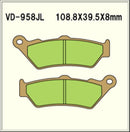 Vesrah Sintered Brake Pads VD958JL Alt: AX35209