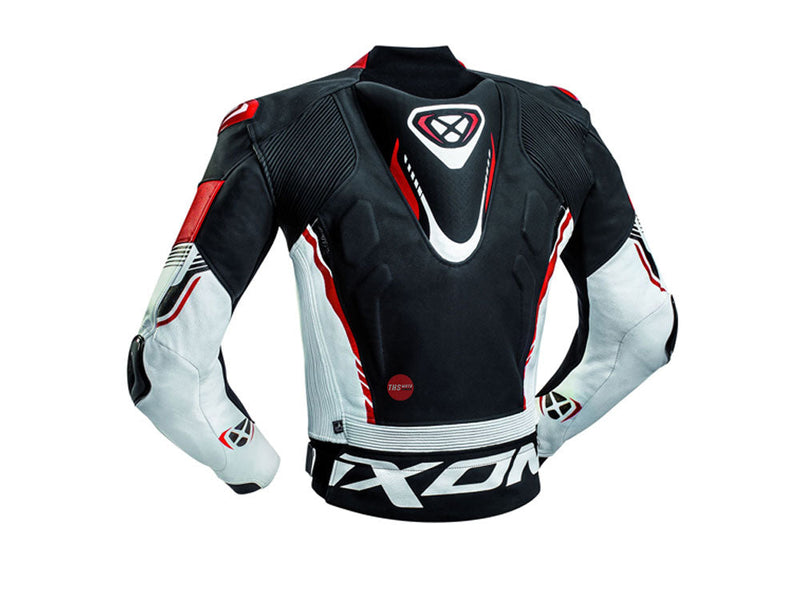 Ixon Vortex 2 Black White Red Leather Road Jacket Size 3XL
