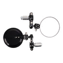 Whites Motorcycle Parts Handlebar Bar End Mirrors Pair - Hinged Black