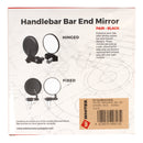 Whites Motorcycle Parts Handlebar Bar End Mirrors Pair - Hinged Black