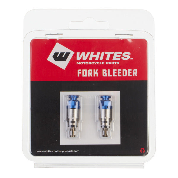 Whites Fork Bleeder Valves - Pair M5 X 0.8 Blue
