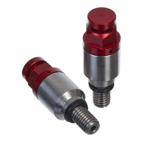 Whites Fork Bleeder Valves - Pair M5 X 0.8 Red