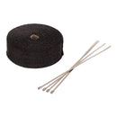 WMP Exhaust Wrap -black 50MM X 15M 500C - With 4 S/s Ties