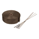 WMP Exhaust Wrap -gold 50MM X 15M 700C - With 4 S/s Ties
