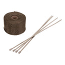 Whites Exhaust Wrap - Gold 50MM X 5M 700C - With 4 S/S Ties