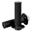 Whites Motorcycle Parts Lock On Grips - Half Waffle Black (with 6 Cams)