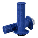 Whites Motorcycle Parts Lock On Grips - Half Waffle Blue (with 6 Cams)