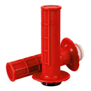 Whites Motorcycle Parts Lock On Grips - Half Waffle Red (with 6 Cams)