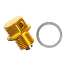WMP Magnetic Sump Plug Gold M12 X 12 - P1.25
