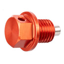 Whites Magnetic Sump Plug Orange M12 X 12 - P1.5