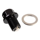 WMP Magnetic Sump Plug M12 x 15 x 1.5 - Black