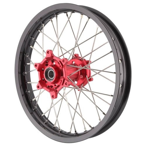 X-Tech KTM/Husq/Gas Gas 2.15x18 Rear Black Rim / Red Hub / Silver Spokes