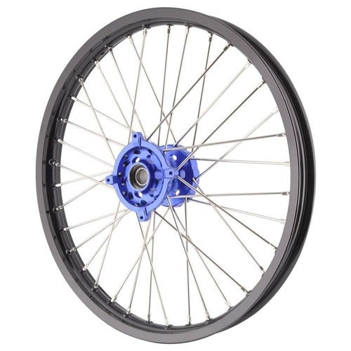 X-Tech Yam YZ/early YZF/WRF** 1.6x21 Front Black Rim / Blue Hub / Silver Spokes