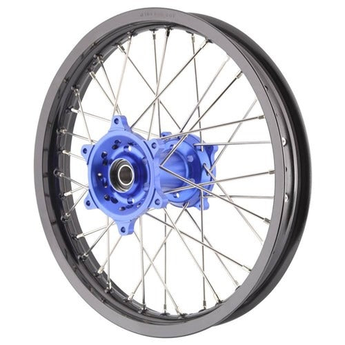 X-Tech Yam YZ/YZF/WRF 2.15x18 Rear Black Rim / Blue Hub / Silver Spokes