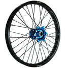 X-Tech Kaw KX/KXF/RMZ250 4-6 1.6x21 Front Black Rim / Blue Hub / Black Spokes