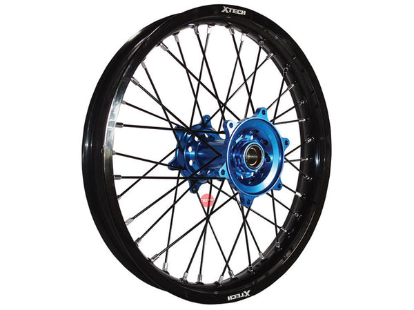 X-Tech Yam YZ/YZF/WRF 2.15x18 Rear Black Rim / Blue Hub / Black Spokes