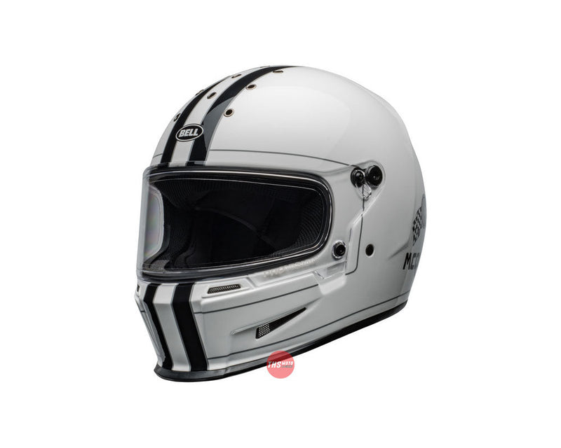 Bell ELIMINATOR Steve McQueen Gloss White Road Helmet Size Large 60cm