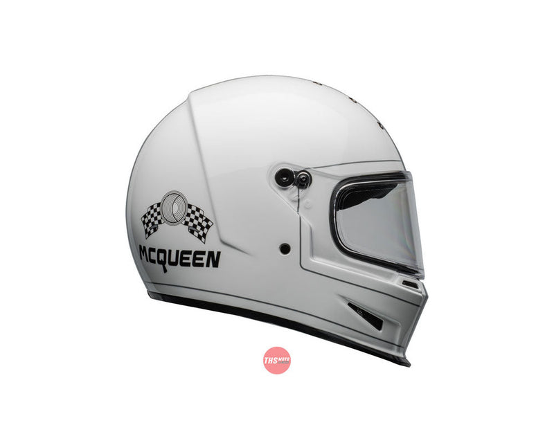 Bell ELIMINATOR Steve McQueen Gloss White Road Helmet Size Large 60cm