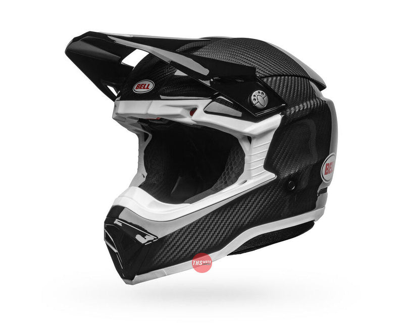 Bell MOTO-10 SPHERICAL Gloss Black/White Size XL 62cm