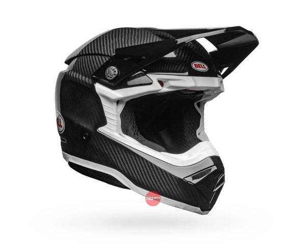 Bell MOTO-10 SPHERICAL Gloss Black/White Size Medium 58cm