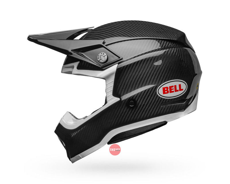 Bell MOTO-10 SPHERICAL Gloss Black/White Off Road Helmet Size XL 62cm