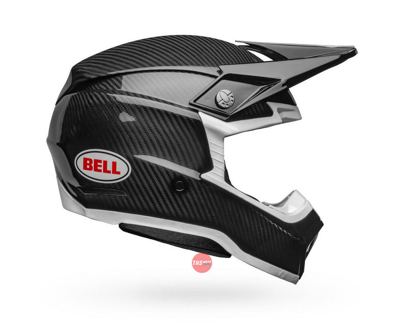 Bell MOTO-10 SPHERICAL Gloss Black/White Size Large 60cm