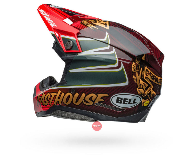 Bell MOTO-10 SPHERICAL Fasthouse DITD Gloss Red/Gold Size Large 60cm