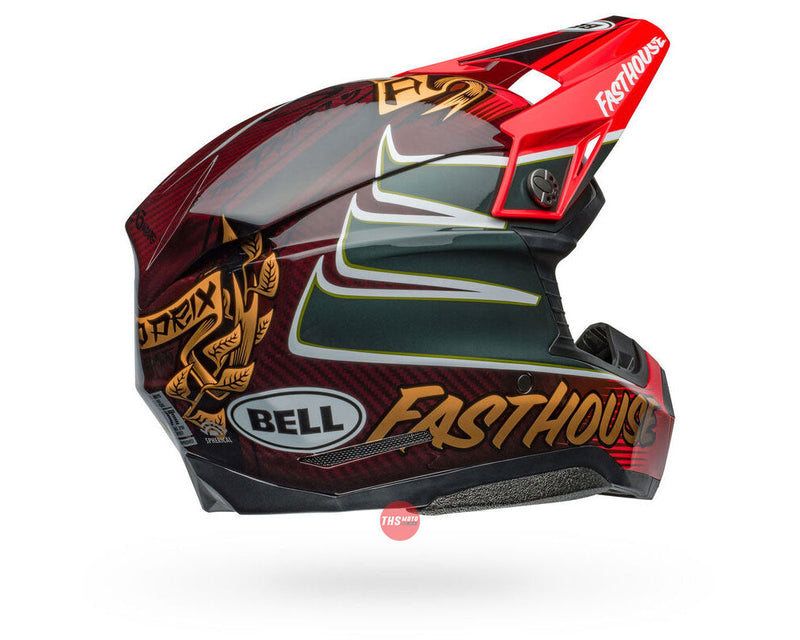 Bell MOTO-10 SPHERICAL Fasthouse DITD Gloss Red/Gold Size XL 62cm