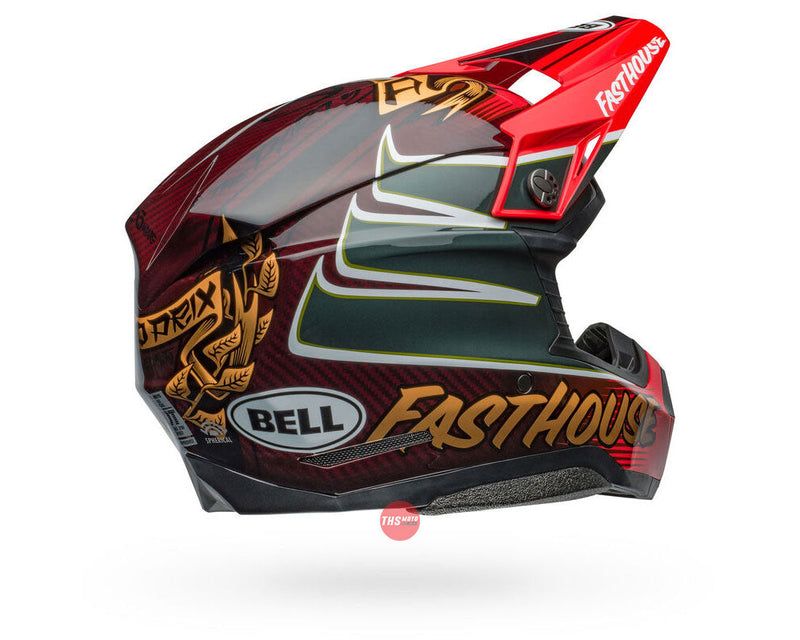 Bell MOTO-10 SPHERICAL Fasthouse DITD Gloss Red/Gold Size Large 60cm