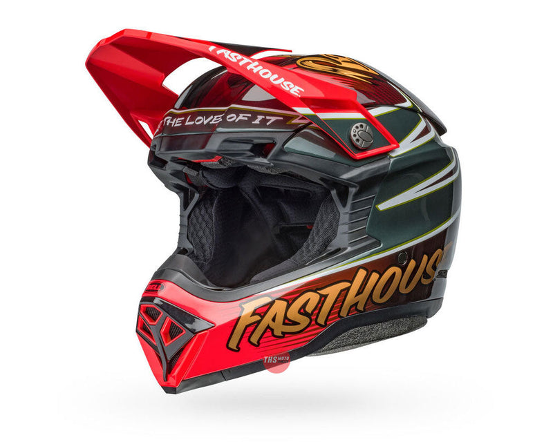 Bell MOTO-10 SPHERICAL Fasthouse DITD Gloss Red/Gold Size Medium 58cm