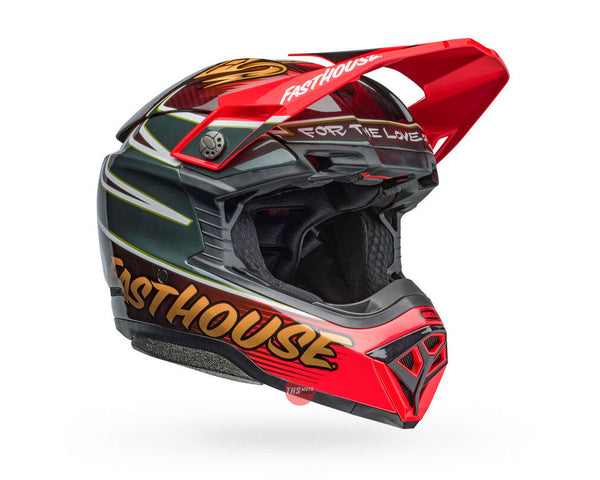 Bell MOTO-10 SPHERICAL Fasthouse DITD Gloss Red/Gold Off Road Helmet Size Large 60cm