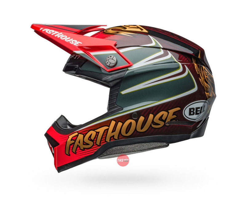 Bell MOTO-10 SPHERICAL Fasthouse DITD Gloss Red/Gold Size XL 62cm