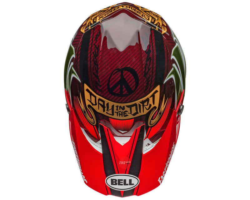 Bell MOTO-10 SPHERICAL Fasthouse DITD Gloss Red/Gold Off Road Helmet Size Large 60cm