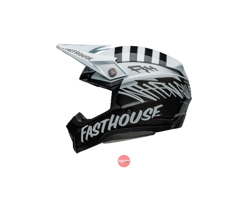 Bell MOTO-10 SPHERICAL Fasthouse Mod Squad White/Black Off Road Helmet Size Large 60cm