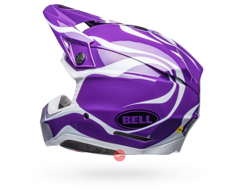 Bell MOTO-10 SPHERICAL Slayco LE Purple/White Size Medium 58cm
