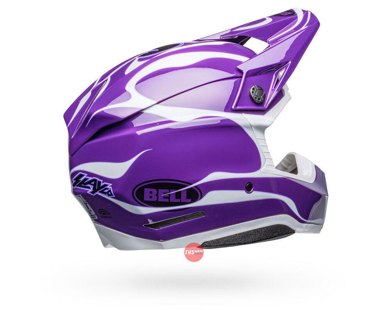 Bell MOTO-10 SPHERICAL Slayco LE Purple/White Size Large 60cm