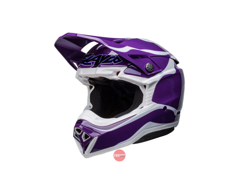 Bell MOTO-10 SPHERICAL Slayco LE Purple/White Size Small 56cm