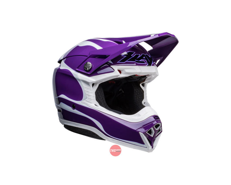 Bell MOTO-10 SPHERICAL Slayco LE Purple/White Size Large 60cm