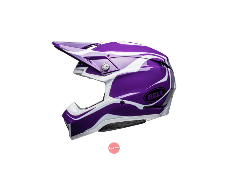 Bell MOTO-10 SPHERICAL Slayco LE Purple/White Size Large 60cm