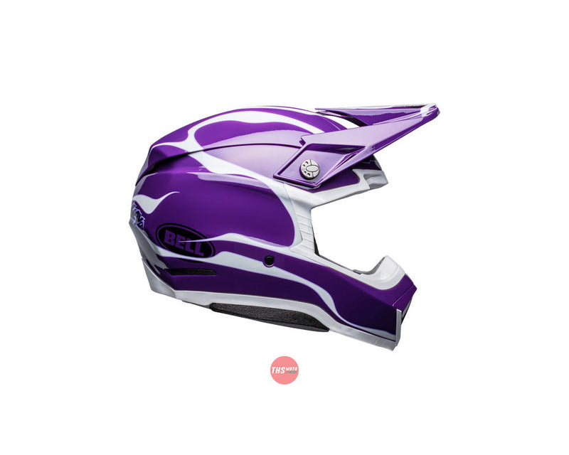 Bell MOTO-10 SPHERICAL Slayco LE Purple/White Size Large 60cm