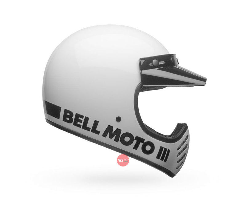 Bell MOTO-3 Classic Gloss White Road Helmet Size Small 56cm