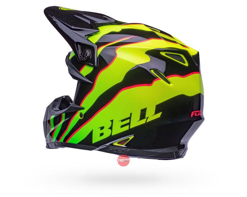 Bell MOTO-9S FLEX Claw Gloss Black/Green Size Medium 58cm