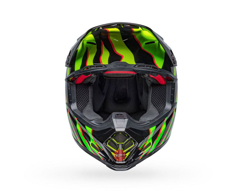 Bell MOTO-9S FLEX Claw Gloss Black/Green Size Small 56cm