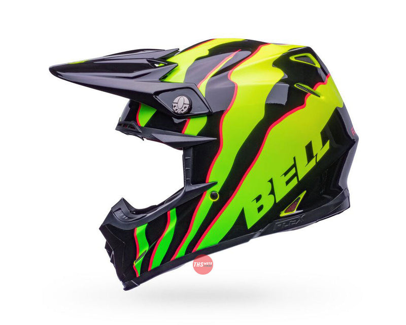 Bell MOTO-9S FLEX Claw Gloss Black/Green Size XL 62cm