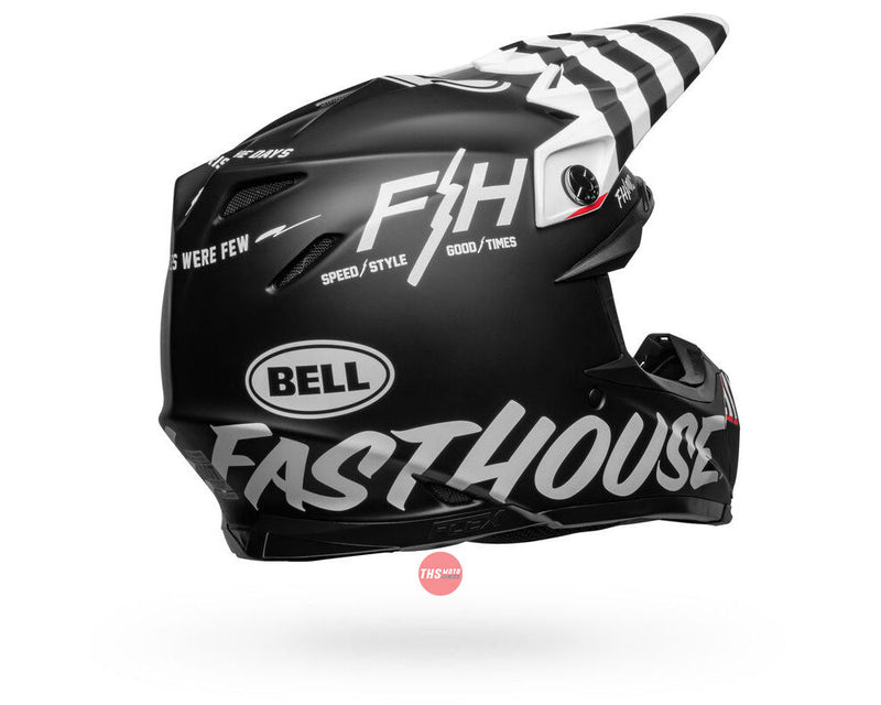 Bell MOTO-9S FLEX Fasthouse Flex Crew Matte Black/White Size Medium 58cm