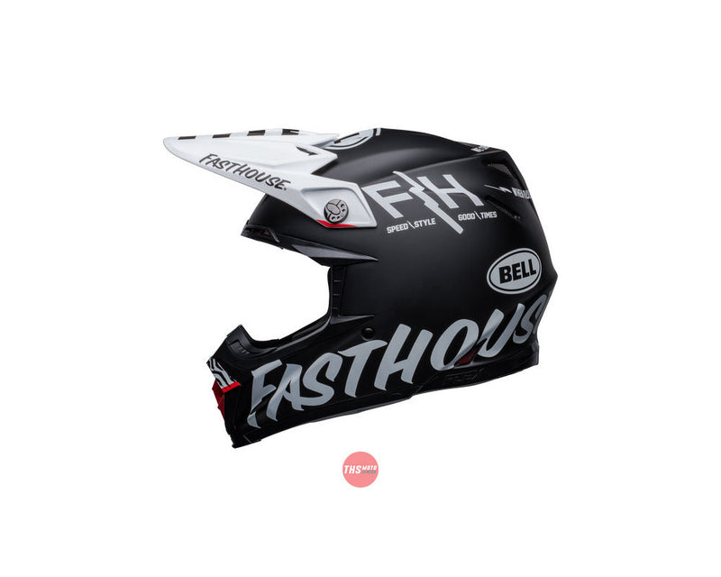 Bell MOTO-9S FLEX Fasthouse Flex Crew Matte Black/White Size Large 60cm